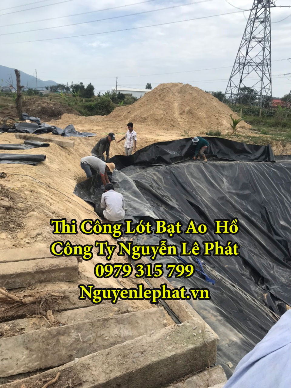Thi công lót bạt chứa nước tại Lâm Đồng