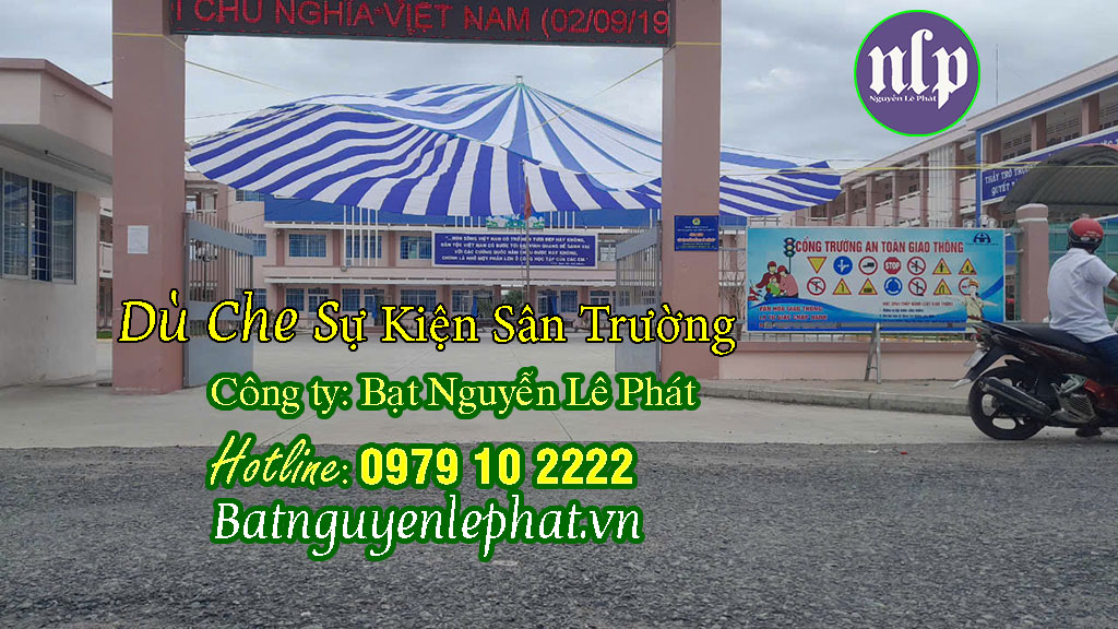 Vải bạt dù che sân trường