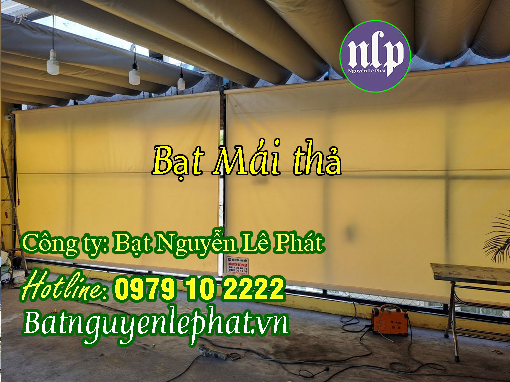 Bạt mái thả che nắng mưa ngoài trời - 0979102222