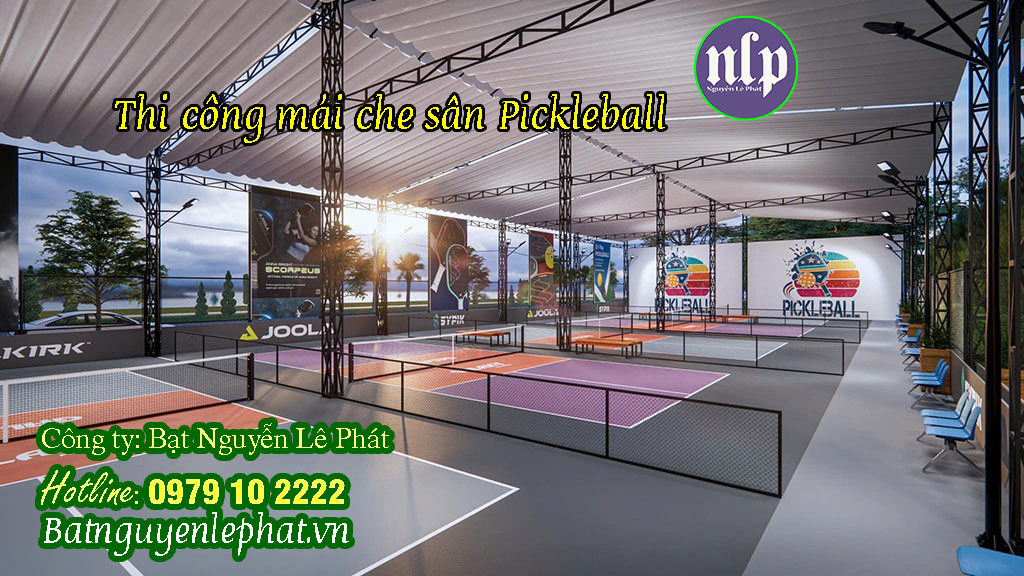 Mái che sân pickleball tennis Bình Phước 