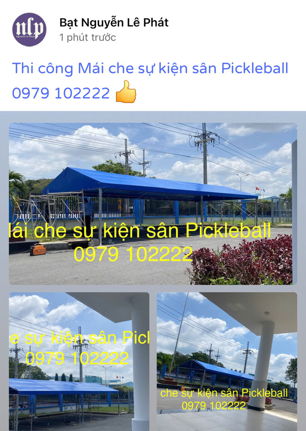 Mái che sân Pickleball Tennis Quận 2