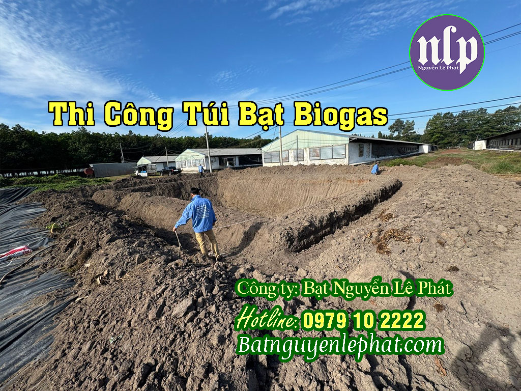 Thi Công Túi biogas trang trại heo gà vịt tại Tuyển Quang