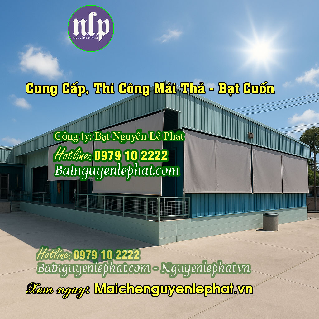 Lắp Mái Bạt Che Nắng Mưa Tự Cuốn Thả Kéo Tay Tại Long An Lắp Mái Bạt Che Nắng Mưa Tự Cuốn Thả Kéo Tay Tại Long An