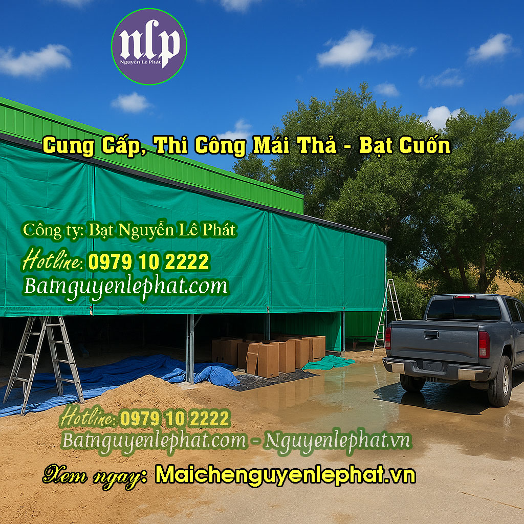 Lắp Mái Bạt Che Nắng Mưa Tự Cuốn Thả Kéo Tay Tại Long An Lắp Mái Bạt Che Nắng Mưa Tự Cuốn Thả Kéo Tay Tại Long An