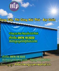 Lắp Mái Bạt Che Nắng Mưa Tự Cuốn Thả Kéo Tay Tại Long An