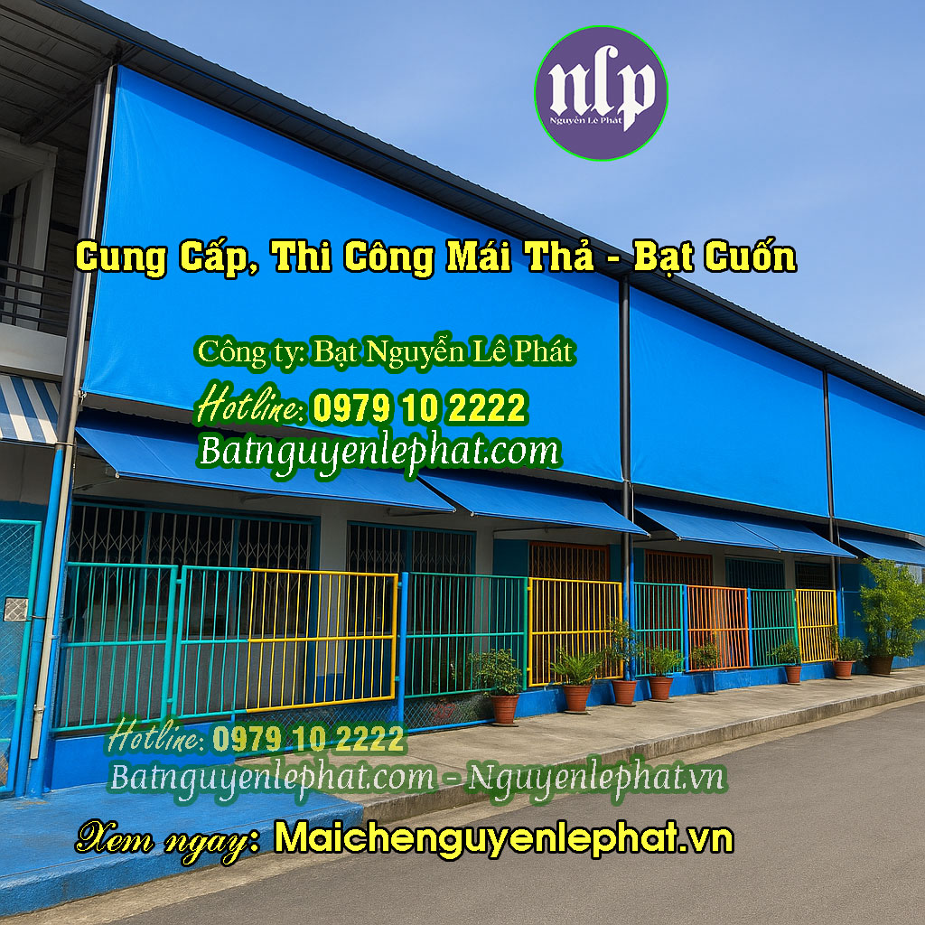 Mẫu bạt mái thả che nắng mưa Mẫu bạt mái thả che nắng mưa