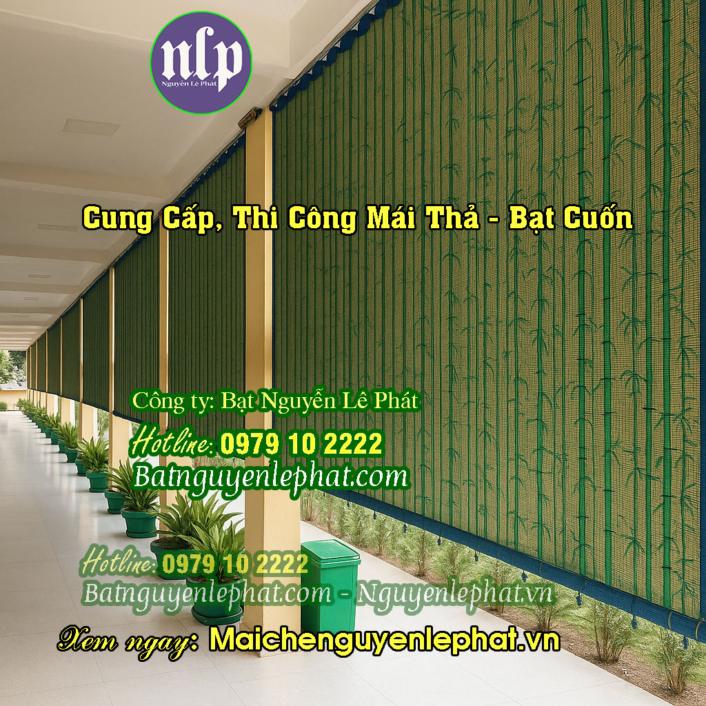 Mẫu rèm bạt thả tự cuốn che nắng mưa Mẫu rèm bạt thả tự cuốn che nắng mưa