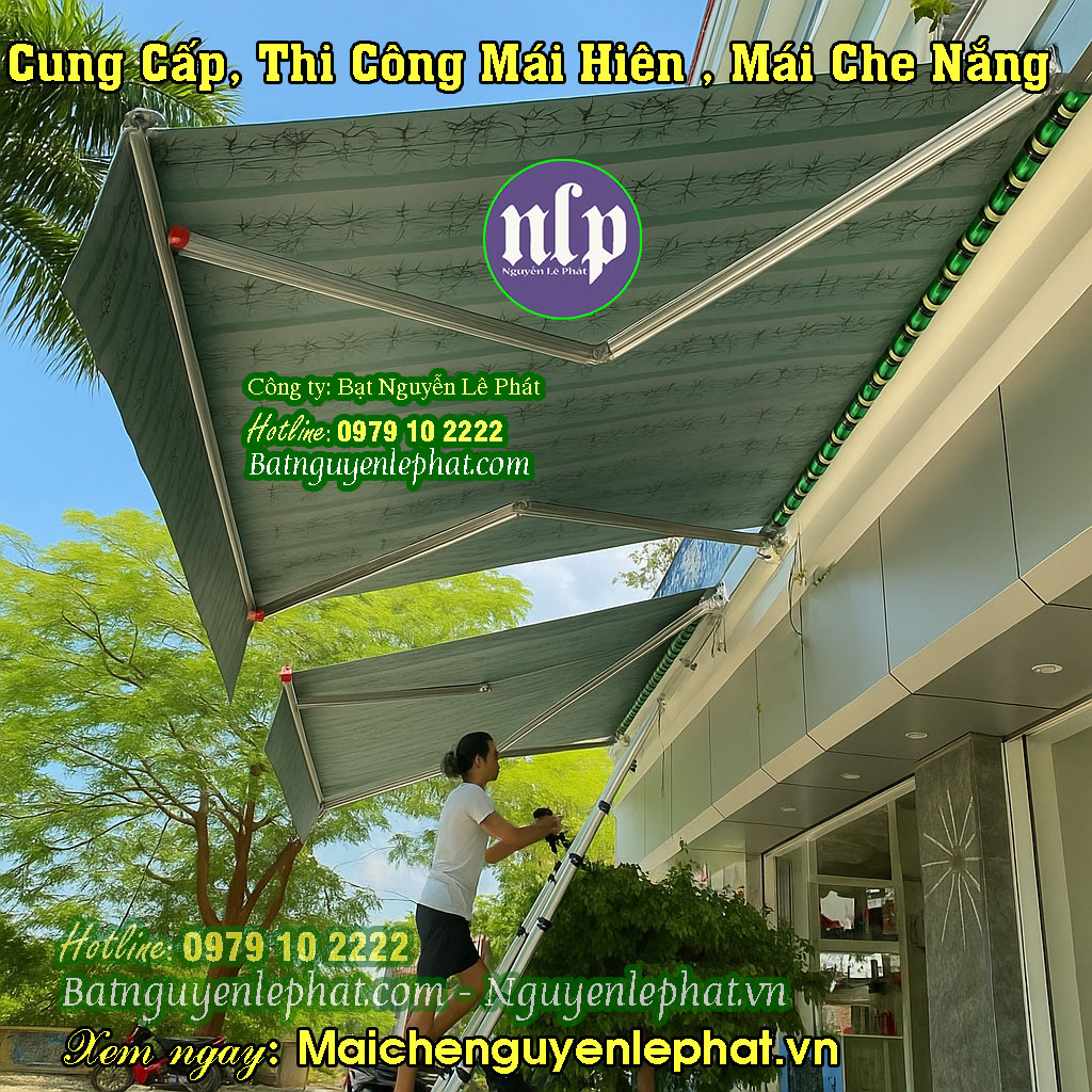 Bạt Xếp Mái Che Tại Quận Thủ Đức Lắp mái hiên di động