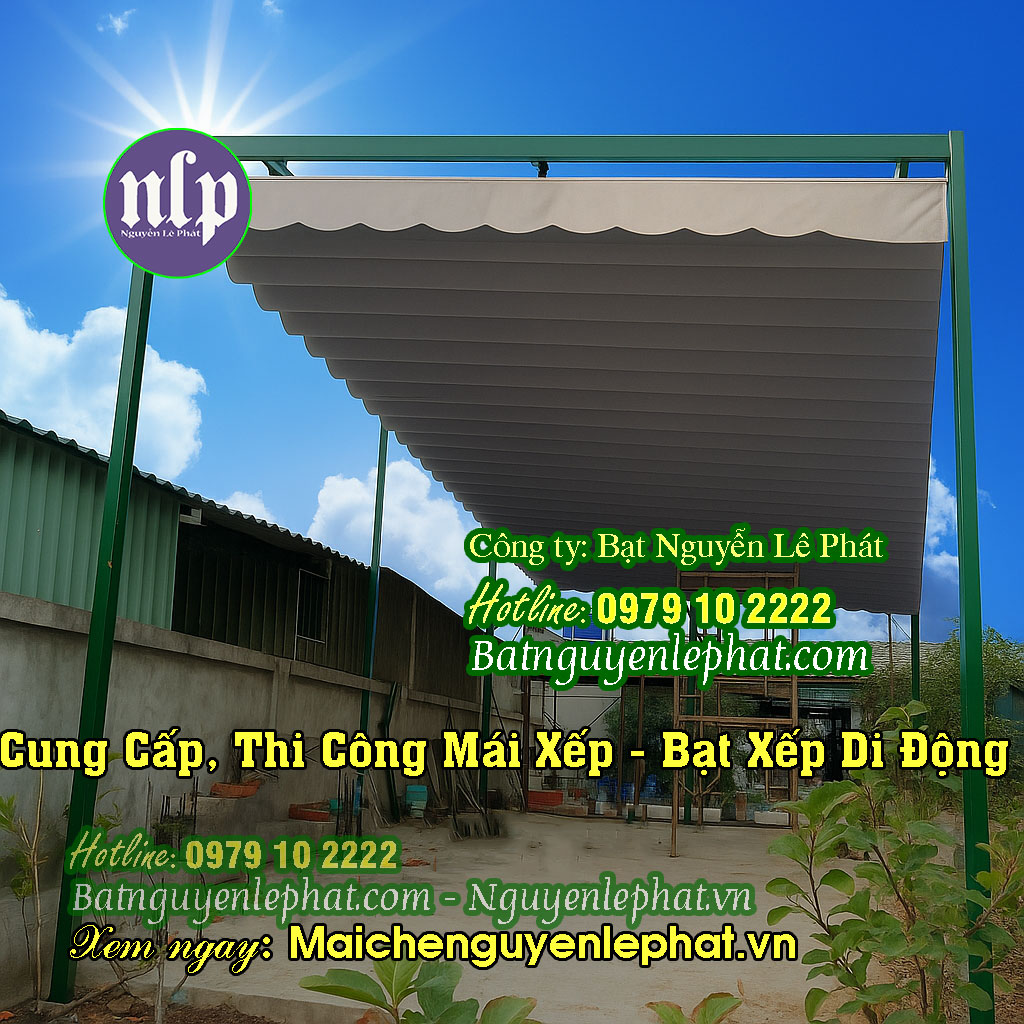 Lắp Bạt Xếp Mái Che Nắng Hiên Nhà Tại Quận Thủ Đức